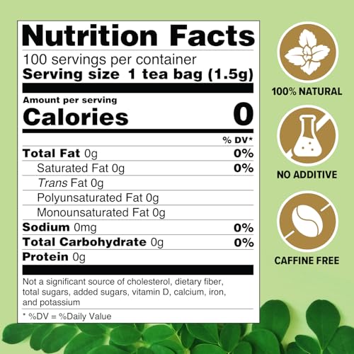 Moringa Tea 100 Tea Bags (100 Count)