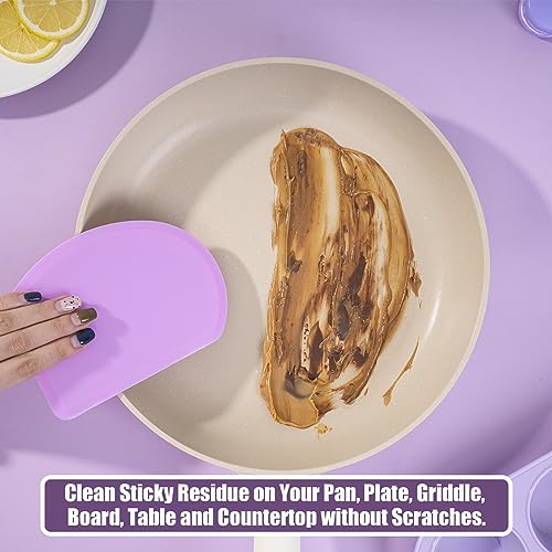 Silicone Bowl Scraper Flexible Curved Edge Dough Scraper Baking Bread