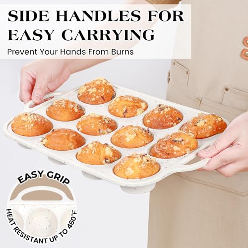 2 Pcs Silicone Muffin Pans for Baking (2 Count)
