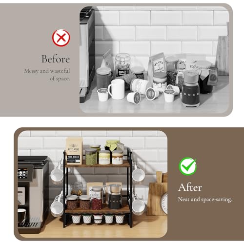Coffee Bar Organizer for Countertop