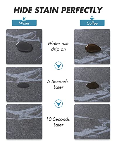Coffee Mat Hide Stain Rubber Backed Absorbent Dish Drying Mat for Kitchen Counter