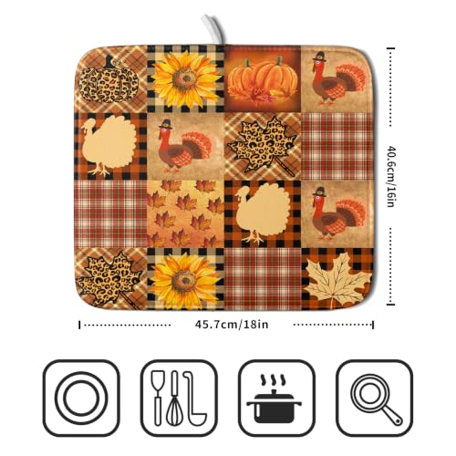 Thanksgiving Dish Drying Mat