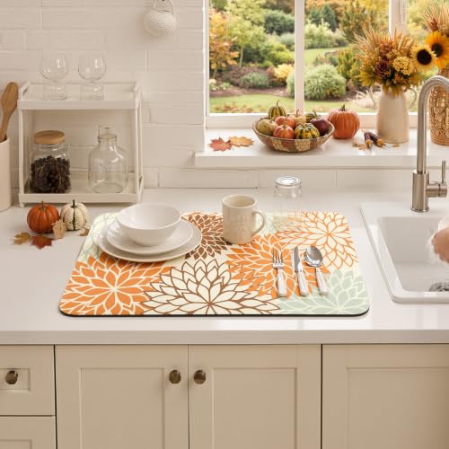 Fall Dish Drying Mat