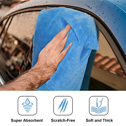 30 Pcs 16 × 16 Inch Microfiber Towels for Cars