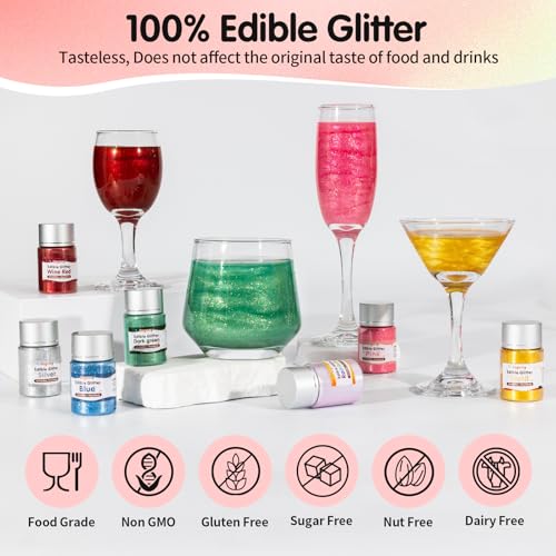 Gold Edible Glitter for Drinks