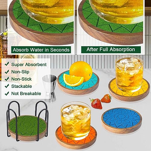 Coasters for Drinks Absorbent 5 Pack