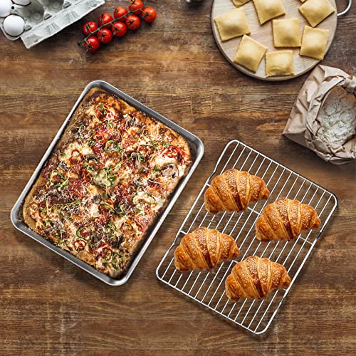 Baking Sheet with Wire Rack Set