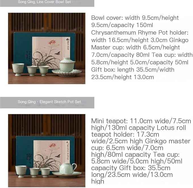 Gift Kung Fu Tea Set Household Cover Bowl Ceramic Pot Teapot Tea Cup Light Luxury Convenient Gift Box Set For tea(A)