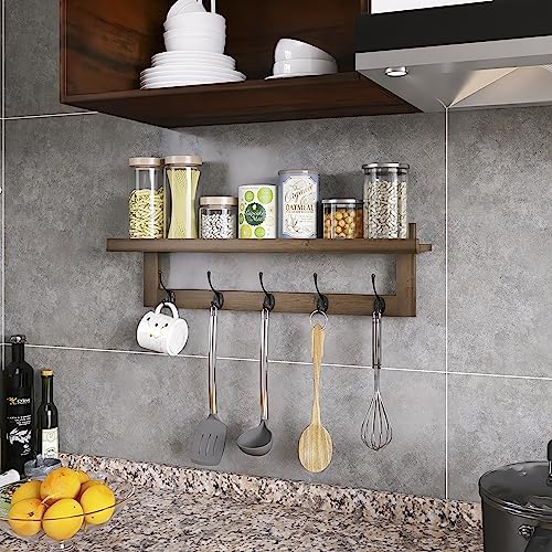 Coat Hooks with Shelf Wall