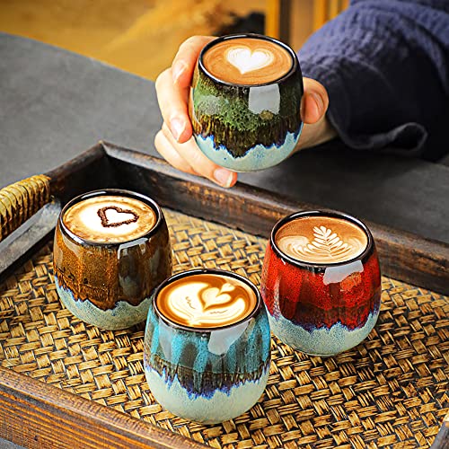 3 oz Ceramic Mini Espresso Cups Set of 4