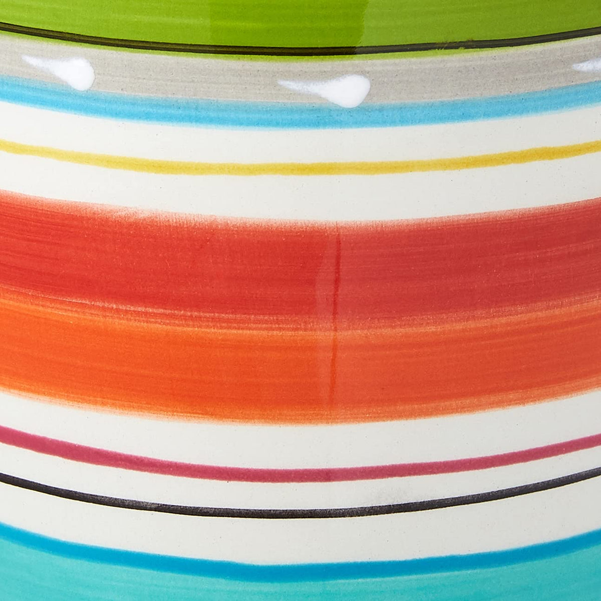 Four multicolor mugs in a matching set
