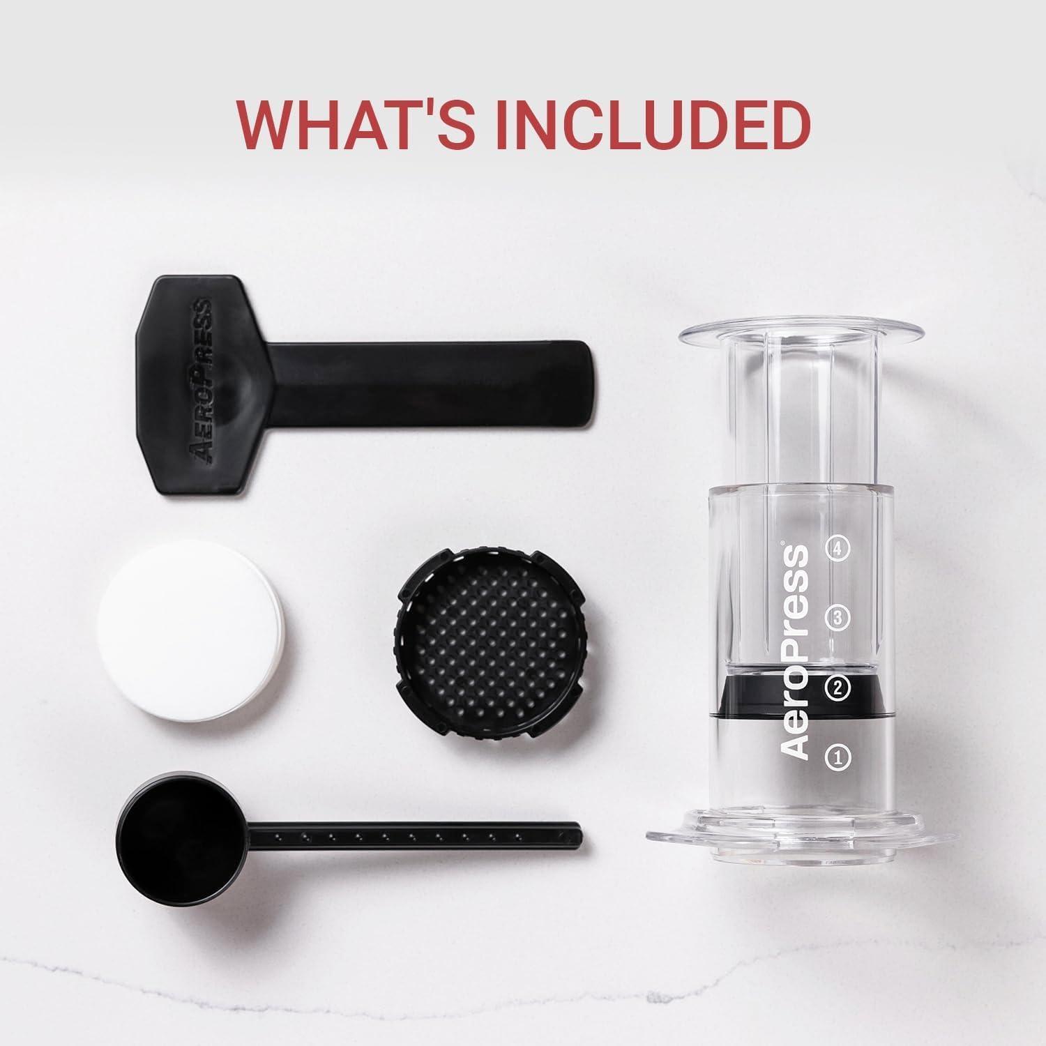 AeroPress Clear Coffee Press – 3 In 1 Brew Method Combines French Press, Pourover, Espresso, Full Bodied Coffee Without Grit or Bitterness, Small Portable Coffee Maker for Camping & Travel, Clear - Blissbrew