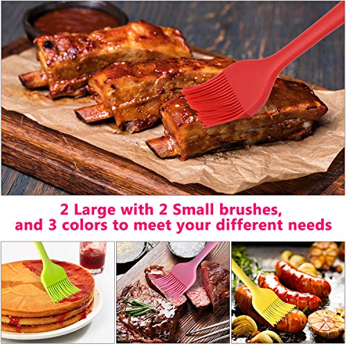 Silicone Basting Pastry Brush Set 4 Pack
