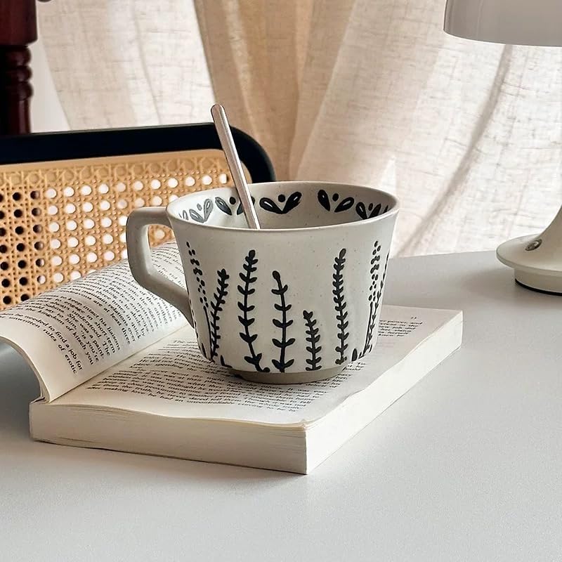 4 Pack 12oz Speckled Stoneware Coffee Mugs