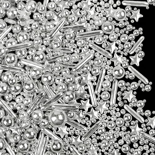 Silver Sprinkles for Cake Decorating (4.6 Ounce)