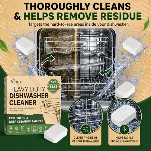 Heavy Duty Dishwasher Cleaner & Deodorizer (12 Count)
