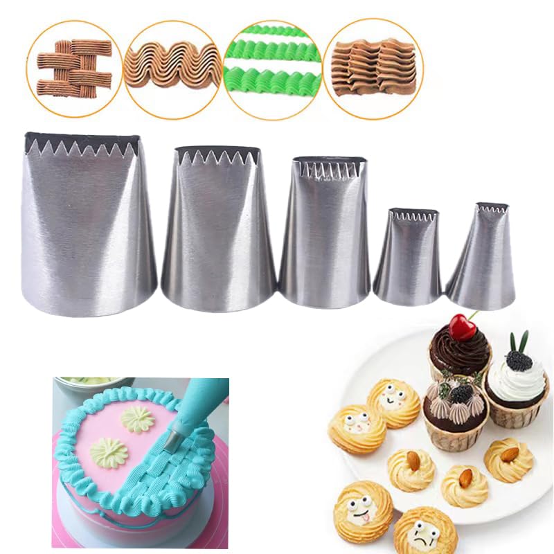 Half Row Braided Flower Piping Tips Set (6 Count)