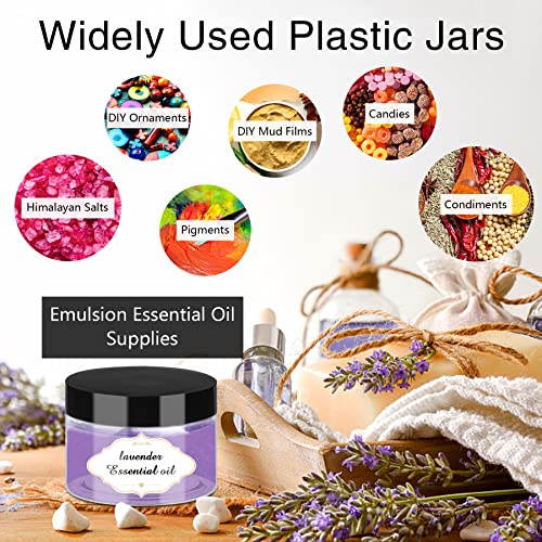 Plastic Jars with Lids 4 OZ (72 Count)