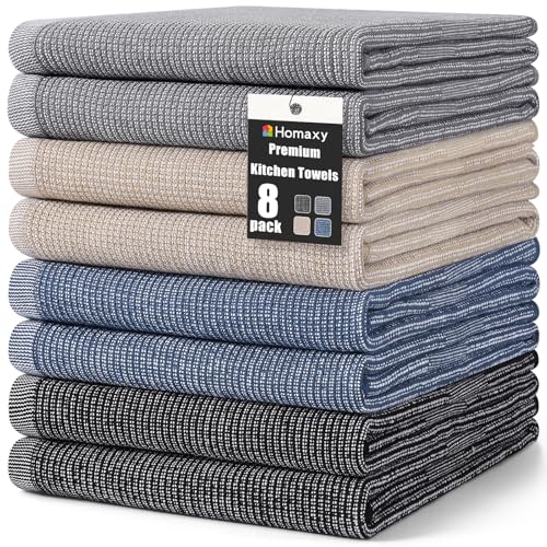 380 GSM Cotton Premium Kitchen Towels 8 Pack (8 Count)