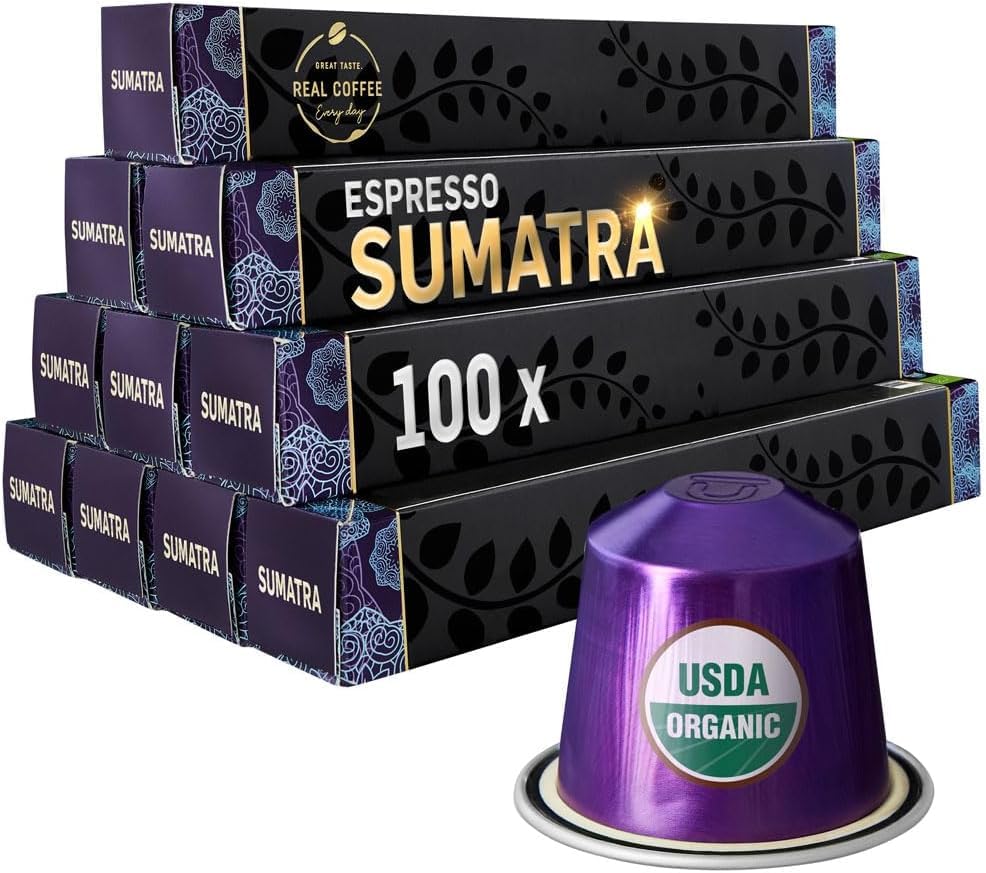 Sumatra’ Organic Italian Espresso for Nespresso Original Line Machines (100 Count)