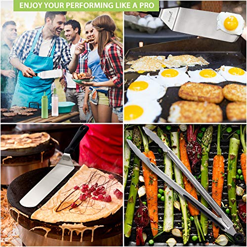 Metal Spatula Set Stainless Steel and Scraper (6 Count)