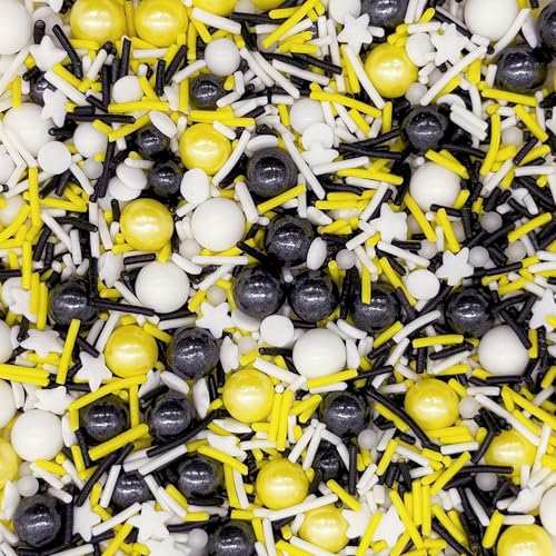 Bumble Bee Themed Sprinkles Mixed Style Edible Cake Decorations Cupcake Toppers Cookie Perfect for Cakes