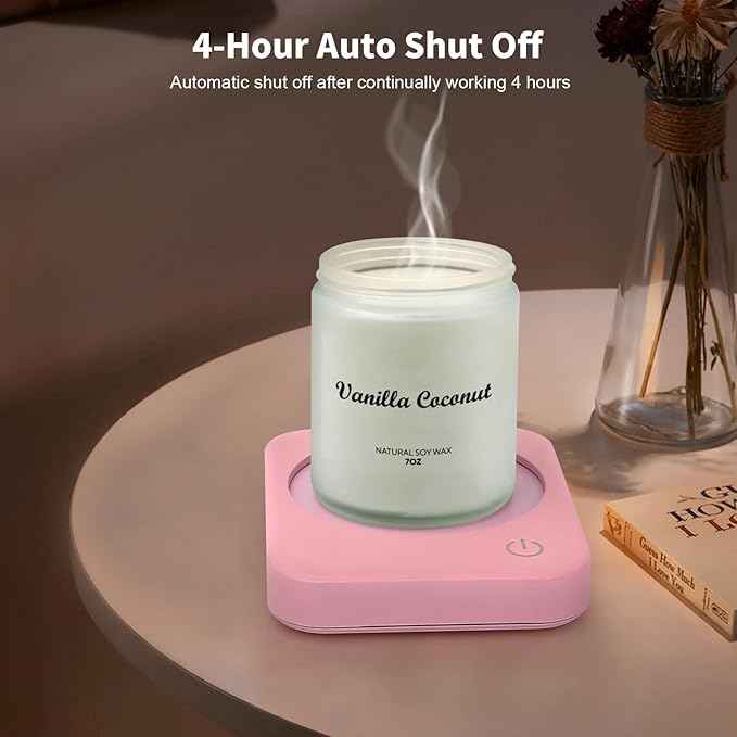 VOBAGA Mug Warmer & Coffee Mug Warmer with 4 Hours Auto Shut-Off, Coffee Warmer Plate for Office Home Desk Use with 3 Temperature Settings, Cup Warmer for Cocoa, Tea, Milk, Water, Coffee Gifts(No Cup)