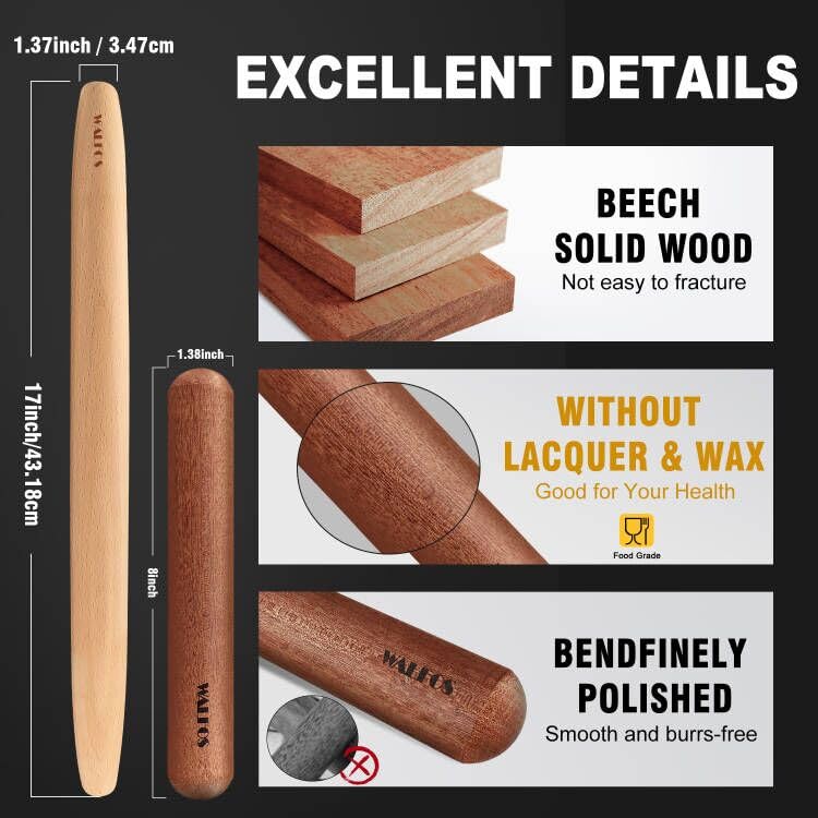 French Rolling Pin Set (2 Count)