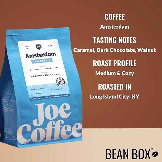 Bean Box Coffee Sampler - Roasted by Joe, 4-Pack, Whole Bean Coffee, Gourmet Coffee
