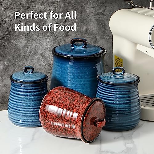 Ceramic Food Storage Jar with Airtight Lid (80 Fl Oz)