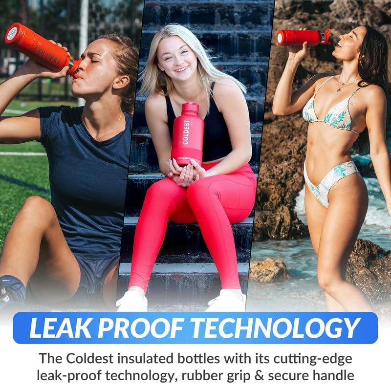 Coldest Insulated Water Bottle with Straw Lid