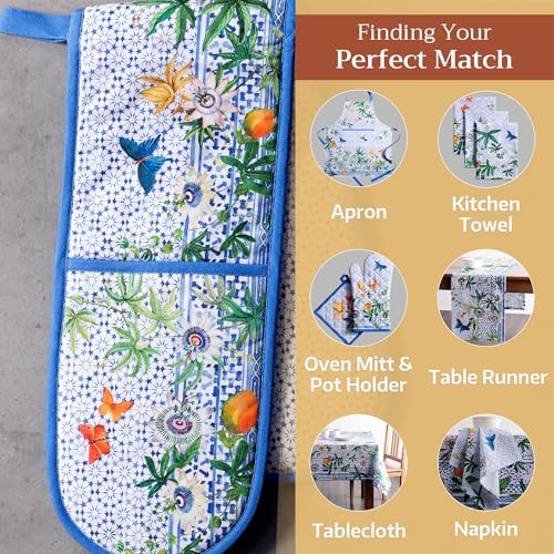 Double Oven Mitts 100% Cotton Double Oven Glove