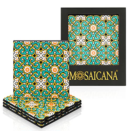 Emerald Tiles Silicone Coasters Set of 4 (4 Count)