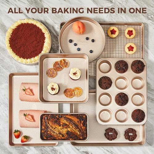 9 Piece Baking Pans Set Nonstick (9 Count)