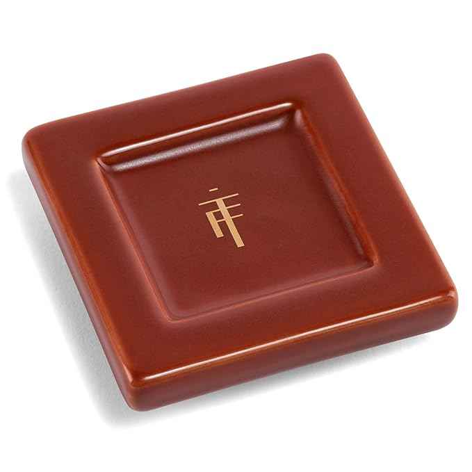 Tea Forte Frank Lloyd Wright 3-Piece Tea Gift Set with Sienna Stoneware Cup with Tea Tray and 10 Count Mini Presentation Box, 2 of Each Blend Handcrafted Pyramid Infuser Tea Bags
