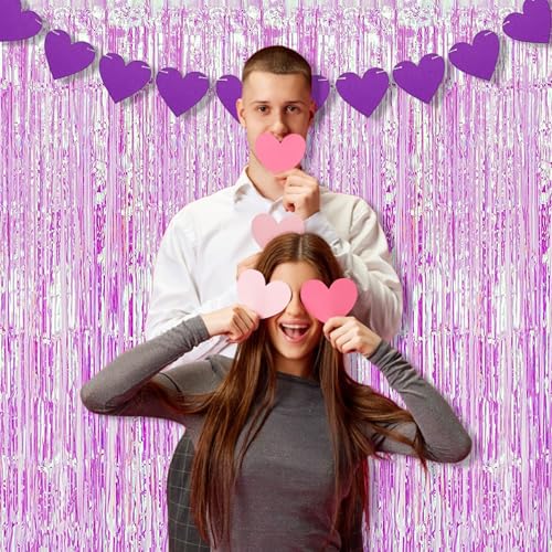 Iridescent Purple Foil Curtain (2 Count)
