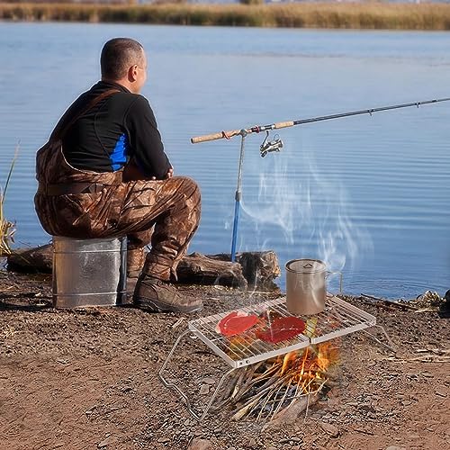 Folding Campfire Grill 304 Stainless Steel Grate