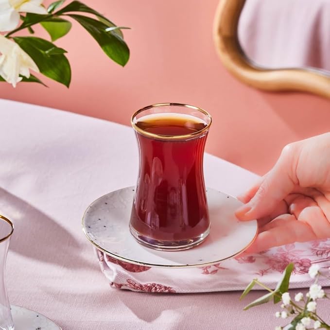 Karaca Fleur 12-Piece Tea Set for 6 People