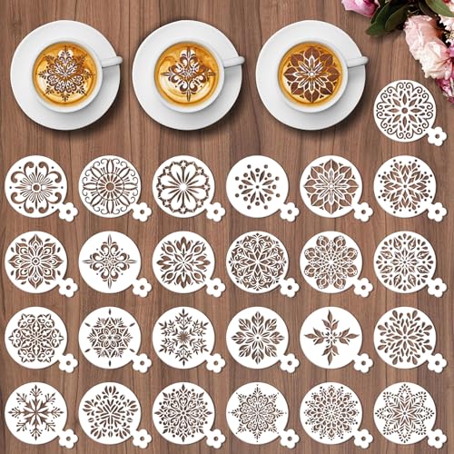 Coffee Latte Art Stencils (25 Count)