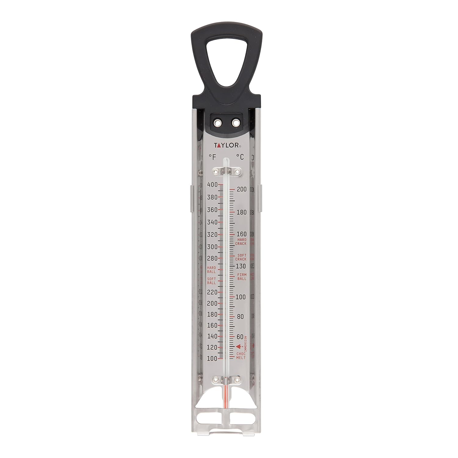 Taylor Programmable Digital Candy and Deep Fry Thermometer with Green Light Alert Display & Stainless Steel Candy Deep Fry Food Cooking Kitchen Analog Thermometer, 12 Inches