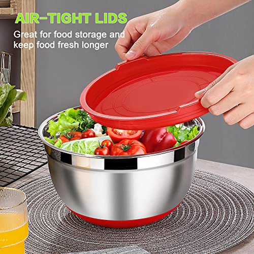 Mixing Bowls Set of 6 with Airtight Lids (224 Fl Oz)