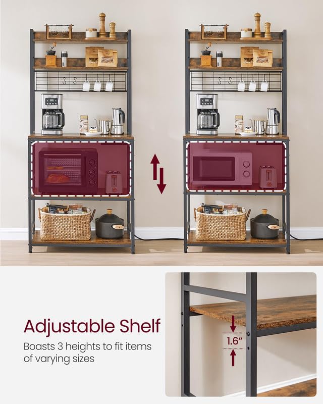 Bakers Rack with Power Outlet