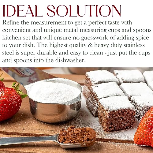 Stainless Steel Measuring Cups Set of 6