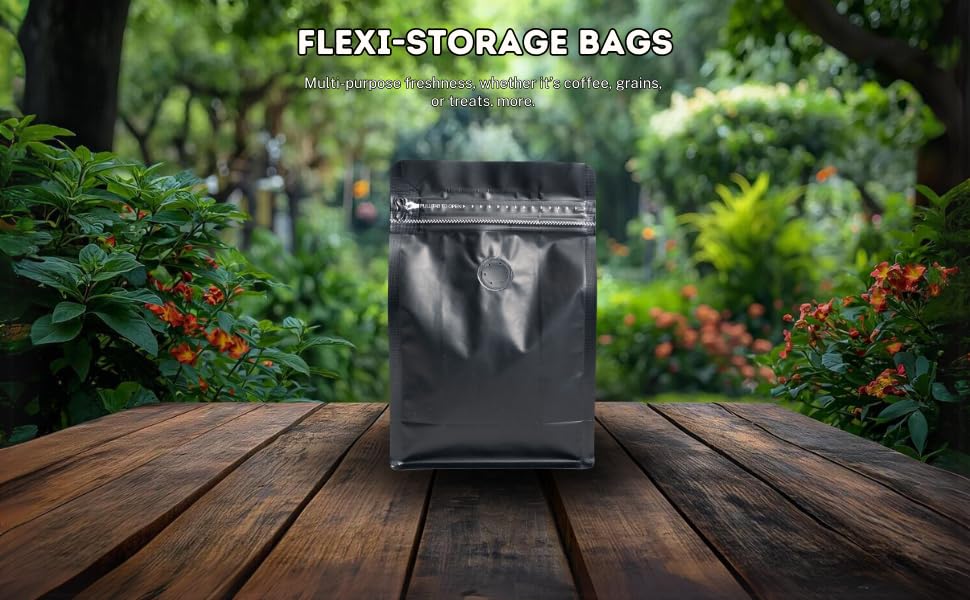 Premium Coffee Bags with Valve (50 Count)