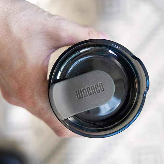 WACACO Octaroma Classico Vacuum Insulated Coffee Mug, Double-wall Stainless Steel Travel Tumbler With Drinking Lid, 6 fl oz (180ml), Dim Grey