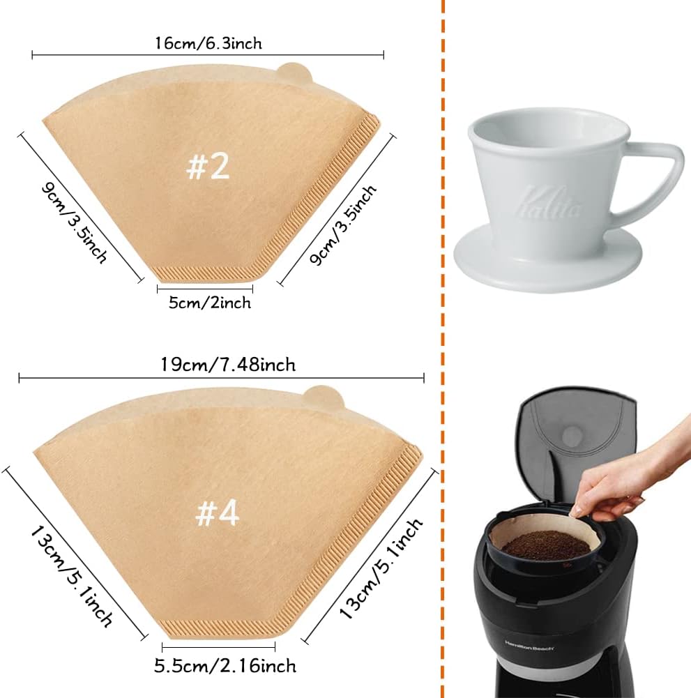 YQL #4 Cone Coffee Filters for Ninja Coffee Maker, 200 Count Coffee Filters 4 Disposable Coffee Filters Fit for for Ninja DualBrew Pro Ninja Coffee Bar Brewer