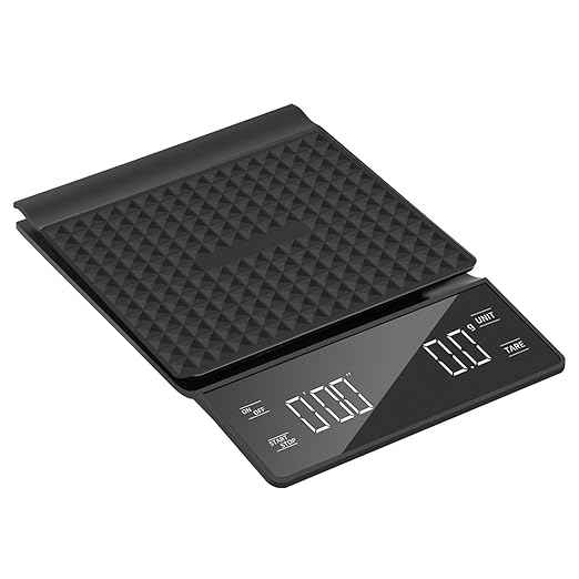 3kg/0.1g High Precision Coffee Scale, Espresso Scale with Timer, Backlit LCD Display, Tare Function, and Unit Conversion for Espresso, Pour Over, Drip Brewing