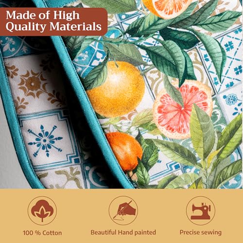 Double Oven Mitts 100% Cotton Double Oven Glove