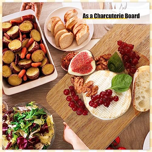 6 Pcs Thicken Cutting Board Bulk Wood Board for Chopping Serving Charcuterie Material for Laser Engraving Mother' Day Wedding Housewarming Gift (6 Count)