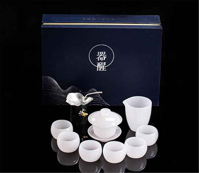 Glass Gongfu Tea Set, Large Gaiwan with Japanese Teapot and Cups-suit1